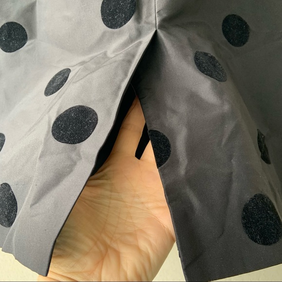 J. Crew Black Silk Polka Dot Skirt Sz 10 EUC - Picture 6 of 11